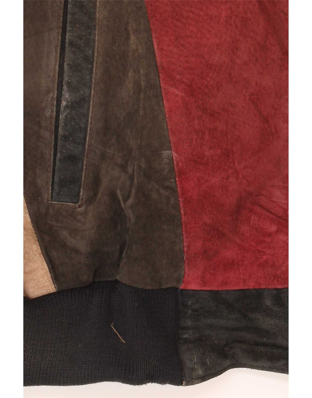Euro Mode Herre Ruskind Bomber Jacket IT 52/54 XL Flerfarvet Colourblock