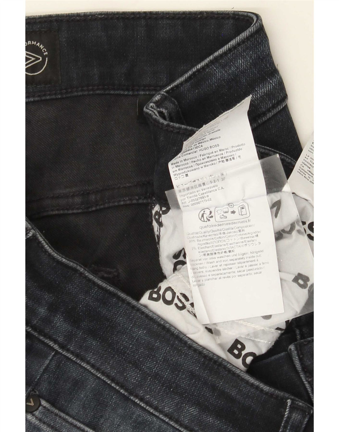 HUGO BOSS Dame Slim Jeans W34 L32 Marineblå Bomuld