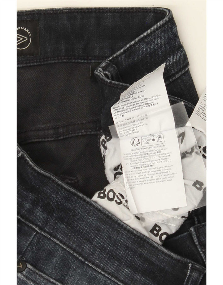 HUGO BOSS Dame Slim Jeans W34 L32 Marineblå Bomuld