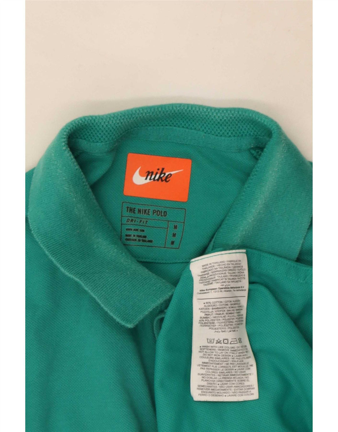 Nike Dri Fit poloshirt til mænd mellemgrøn bomuld