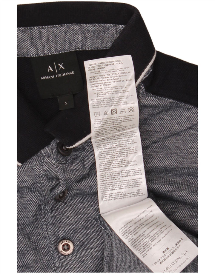 ARMANI EXCHANGE Herre poloshirt Lille grå Colourblock Bomuld