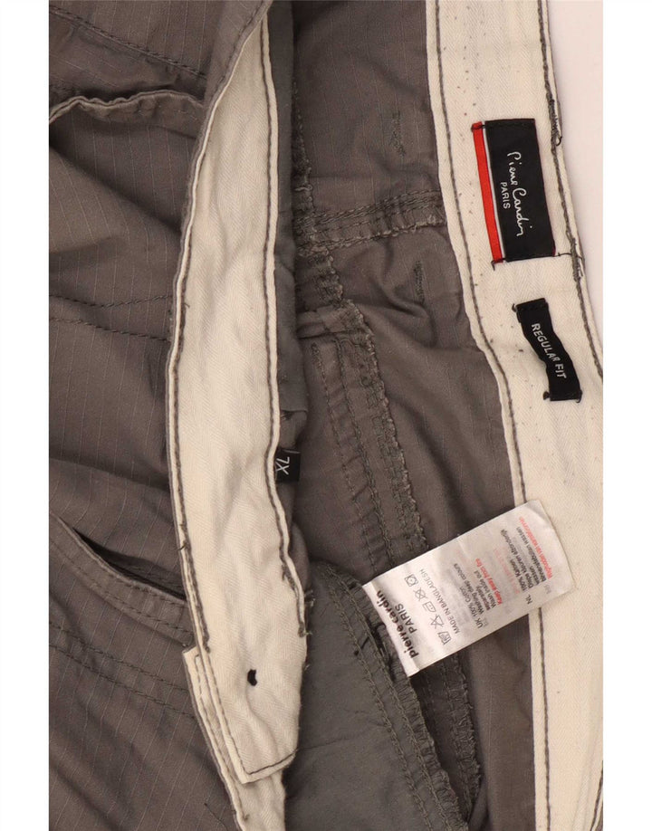 Pierre Cardin Herre Regular Fit Cargo Shorts XL W38 Grå Bomuld