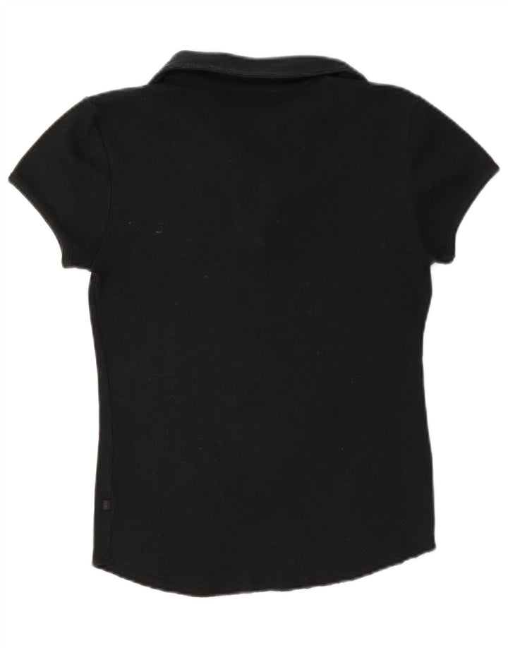 Lotto Dame Polo Shirt UK 10 Small Black Bomuld