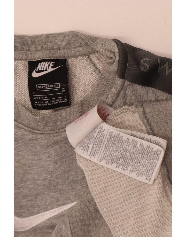Nike Boys Graphic Sweatshirt Jumper 8-9 år Lille grå bomuld