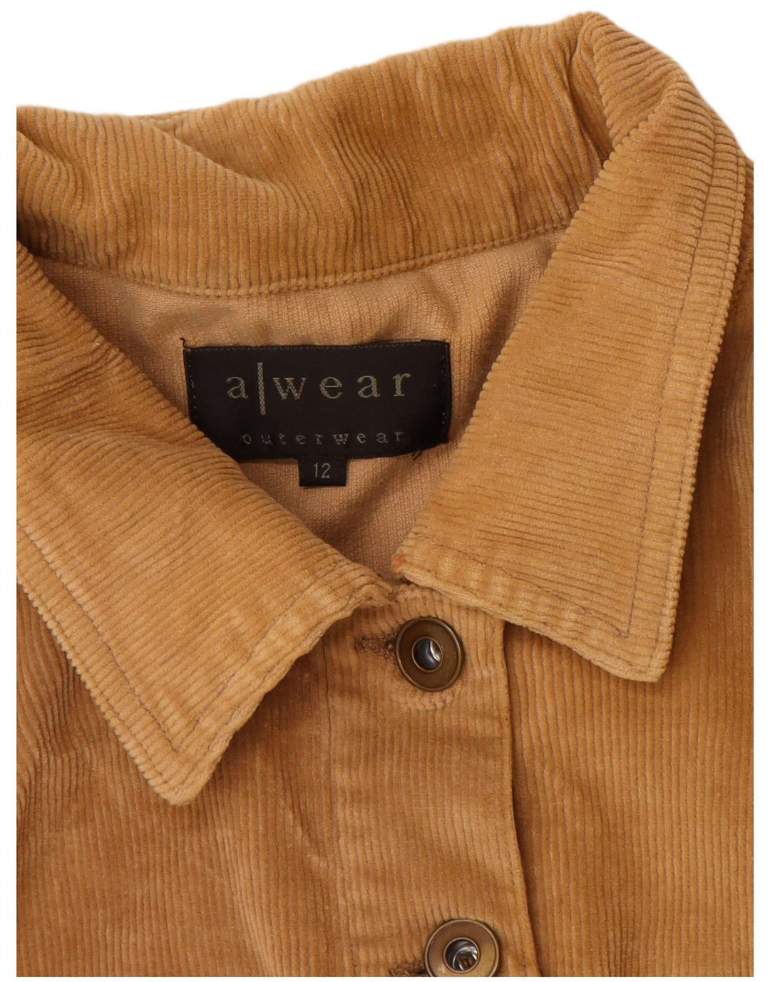 A Wear Womens Corduroy Jacket UK 12 Medium Beige Bomuld