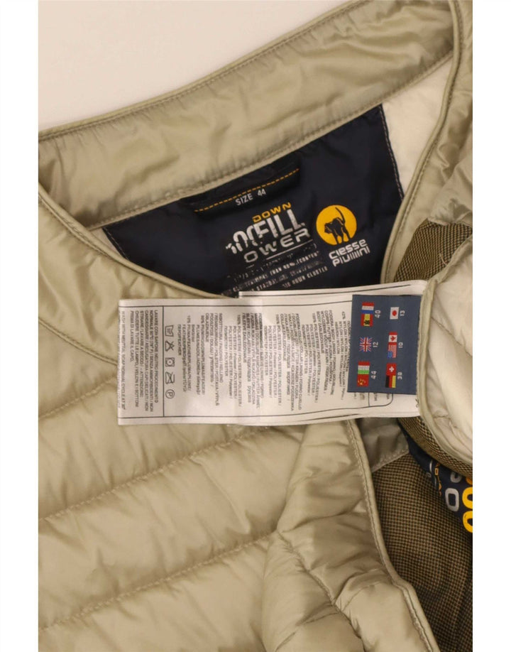 Ciesse Piumini Dame Kortærmet Polstret Jakke UK 12 Medium Beige