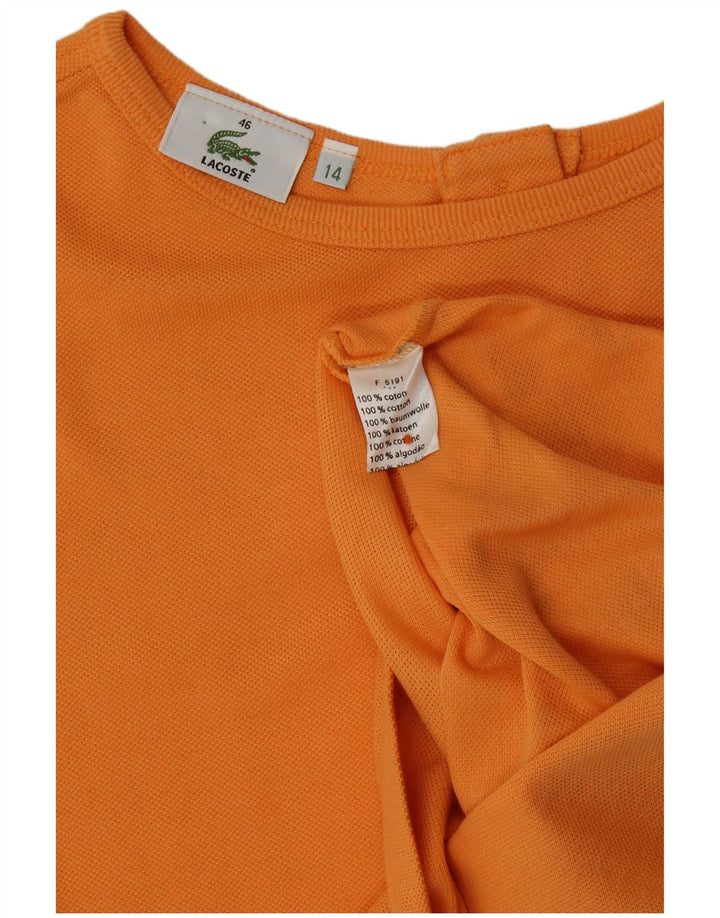 Lacoste Womens Crop Vest Top Størrelse 46 XL Orange Bomuld