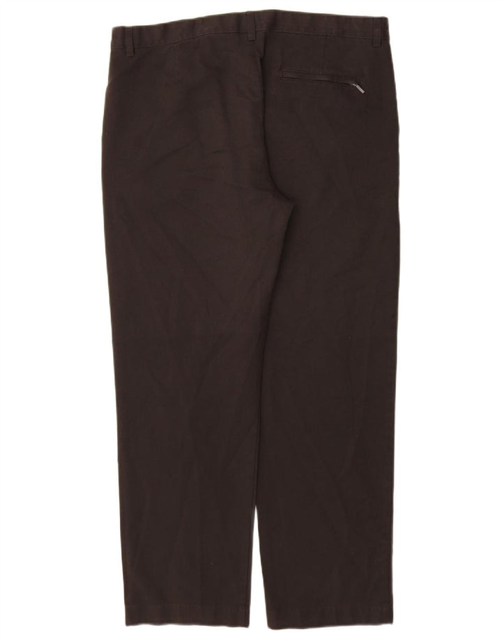 Marks & Spencer Straight Chino-bukser til mænd W36 L29 Sort polyester