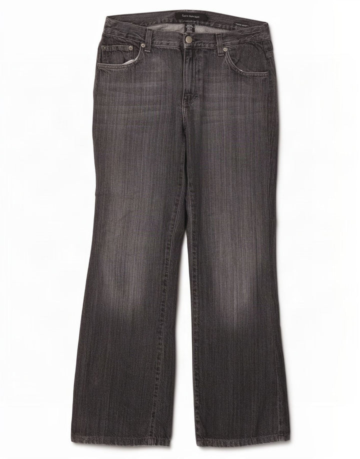 Calvin Klein Dame Jeans med lav talje Bootcut W30 L30 Grå Bomuld