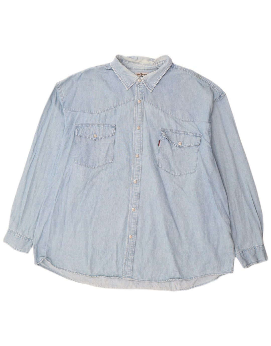 JOHN BANER Denimskjorte til mænd 3XL Blå Bomuld