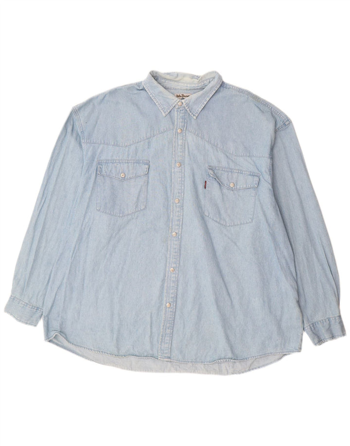 JOHN BANER Denimskjorte til mænd 3XL Blå Bomuld