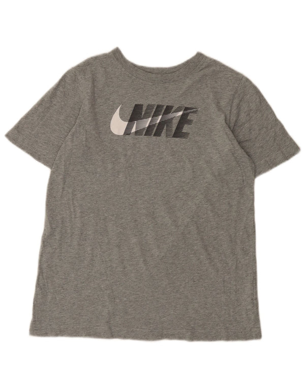 Nike drenge standard fit grafisk t-shirt top 13-14 år stor grå bomuld