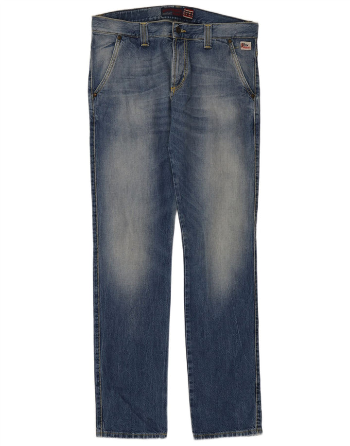 Roy Rogers Herre Straight Jeans IT 48 Medium W34 L35 Blå Bomuld