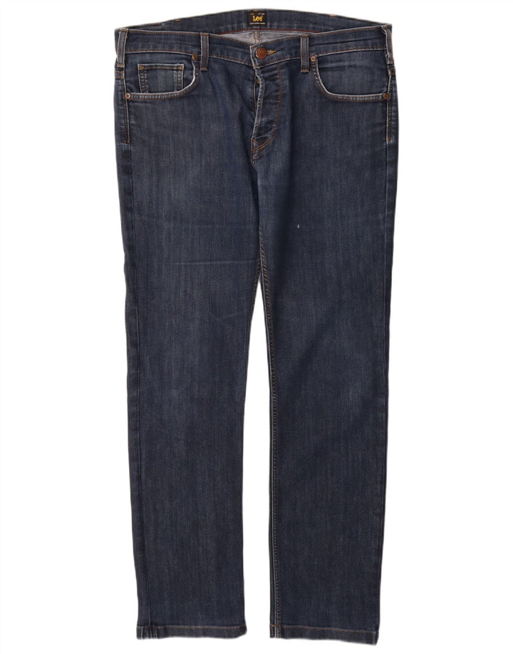 LEE Herre Powell Slim Jeans W36 L30 Marineblå Bomuld