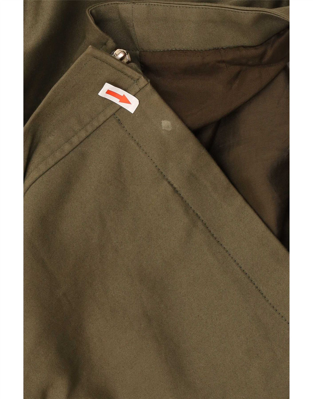 Reiss Dame Hætte Oversized Parka Jacket UK 8 Small Khaki Cotton