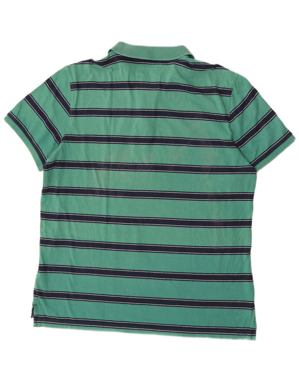 Crew Clothing Herre poloshirt XL Grøn Stribet Bomuld