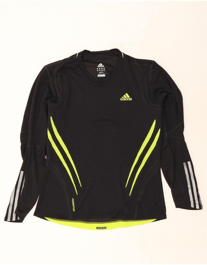 ADIDAS Mens Clima 365 Top Long Sleeve Medium Black Polyester Vintage Adidas and Second-Hand Adidas from Messina Hembry 