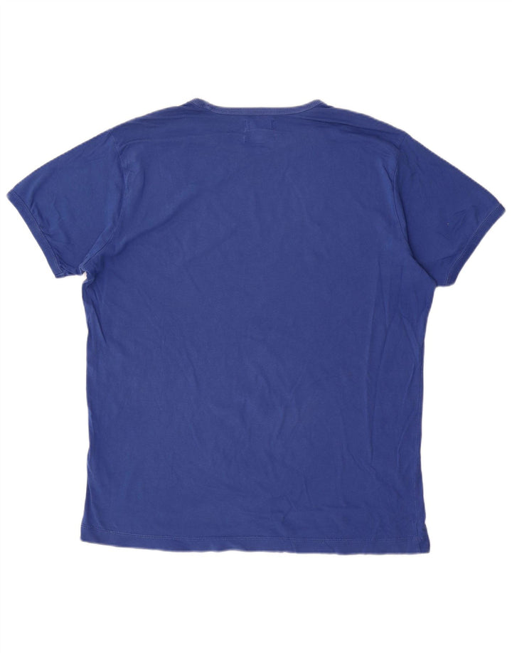 Diesel Herre Regular Fit Grafisk T-Shirt Top XL Blå