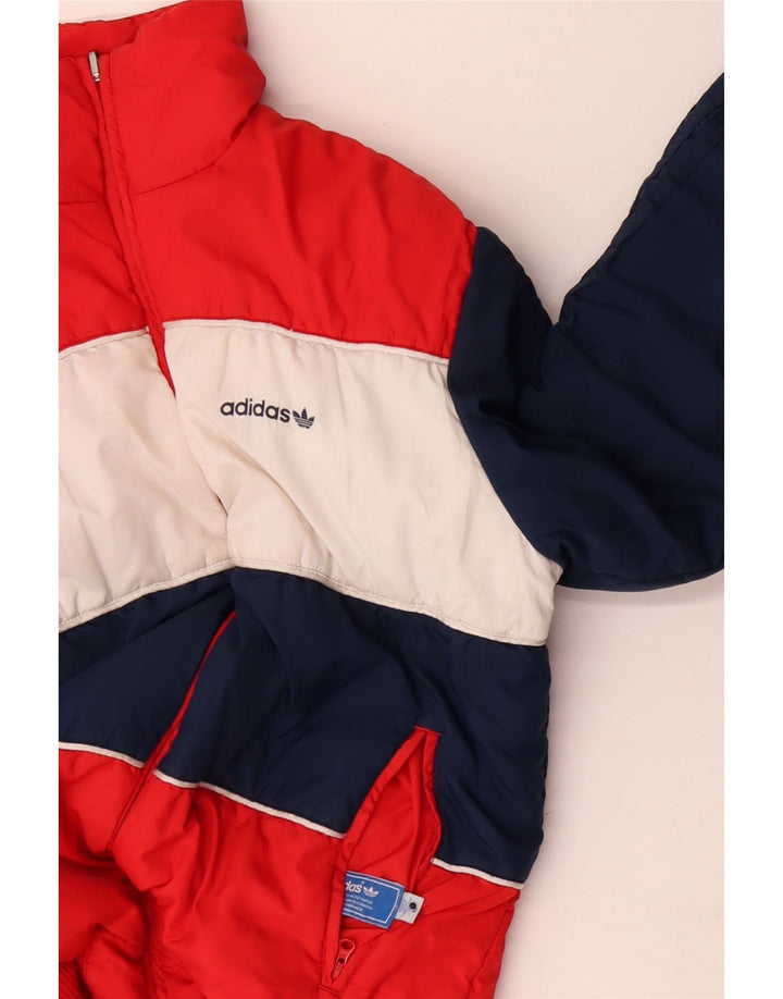 Adidas Herre vendbar jakke UK 38 Medium Navy Blue Colourblock Polyester