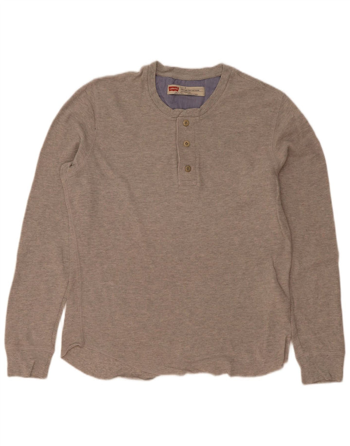 Levi's Herre Slim Fit Top Langærmet Lille Grå Bomuld