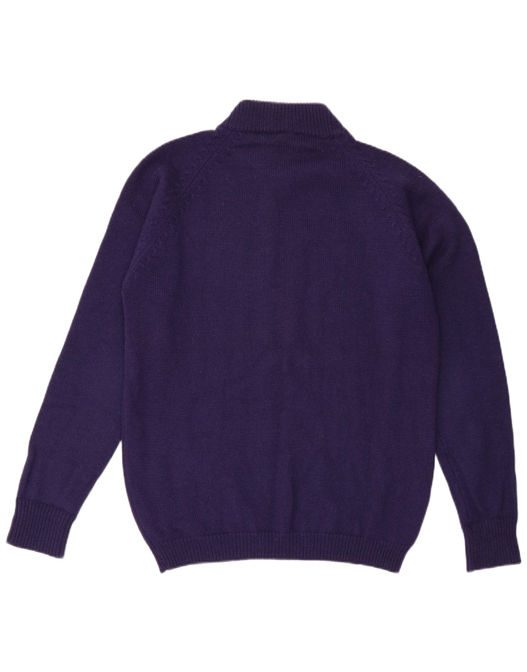 Vintage herre sweater med rund hals EU 52 Stor lilla uld