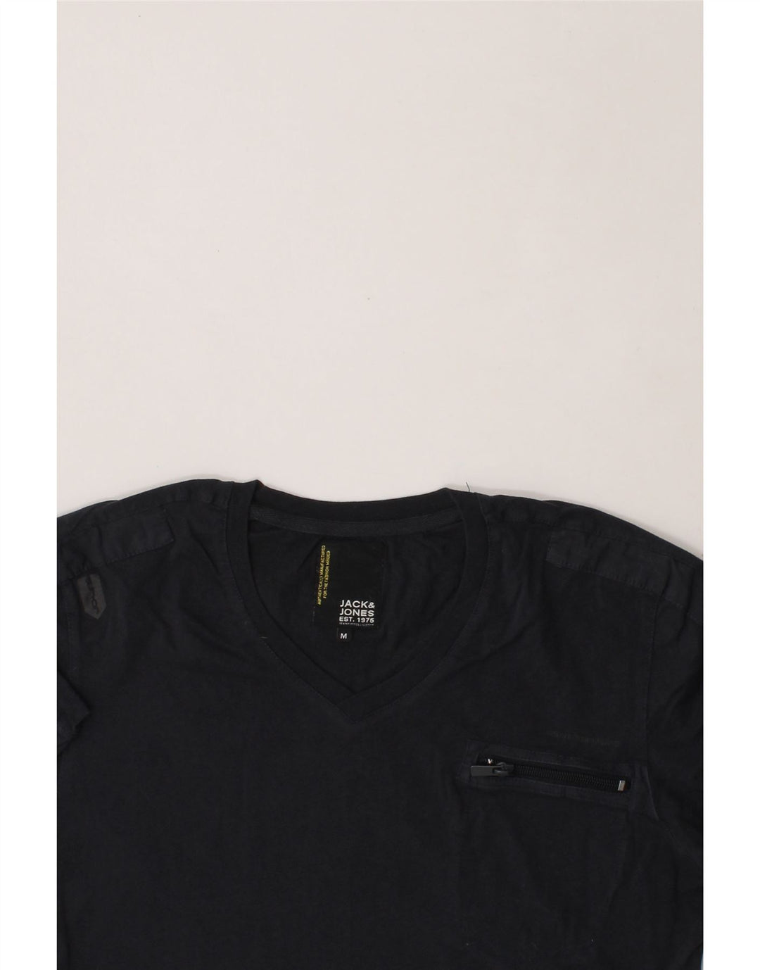 JACK & JONES Mens T-Shirt Top Medium Navy Blue Cotton Vintage Jack & Jones and Second-Hand Jack & Jones from Messina Hembry 