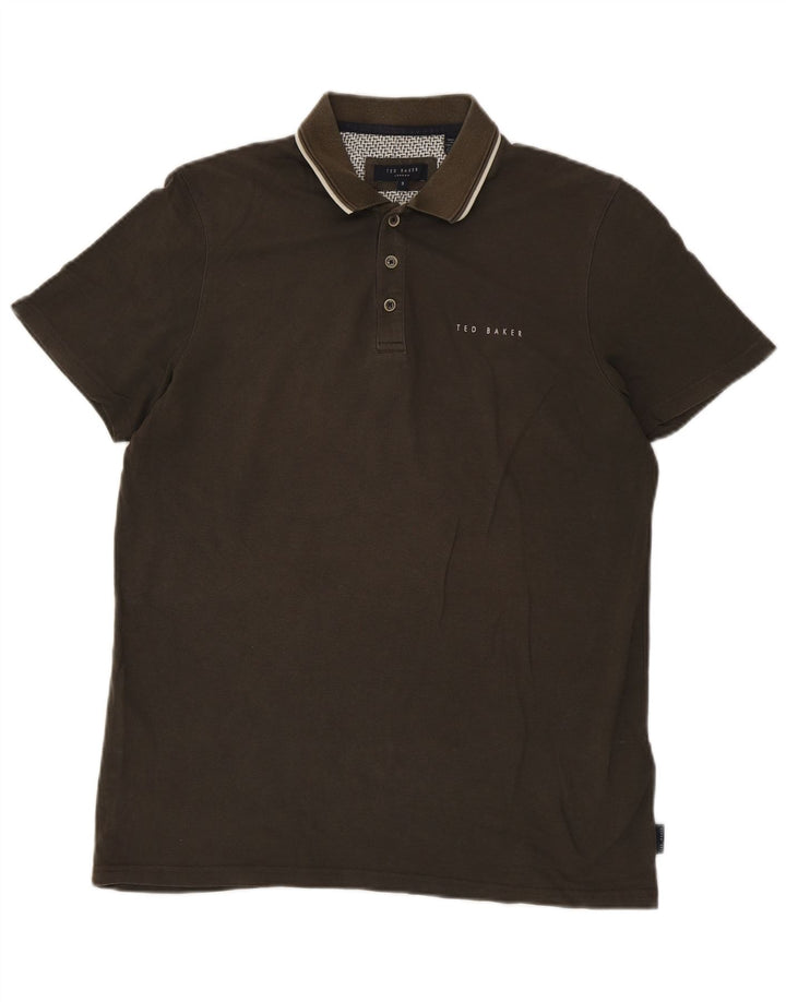 Ted Baker Herre polotrøje str. 3 Medium Khaki Modal