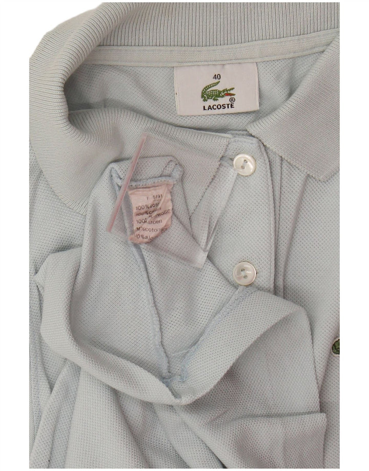 Lacoste ærmeløs poloshirt til kvinder størrelse 40 Medium blå bomuld