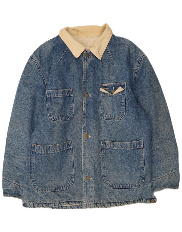 Outsider Herre Sherpa Denim Jacket UK 40 Large Blue Cotton