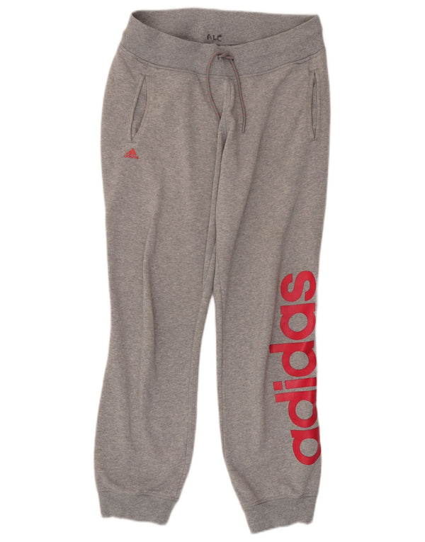 Adidas Womens Climalite Tracksuit Trousers Joggers UK 12/14 Medium Grey