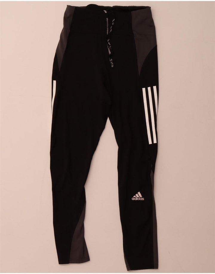 ADIDAS Aeroready Leggings til kvinder UK 8/10 Small Black Colourblock