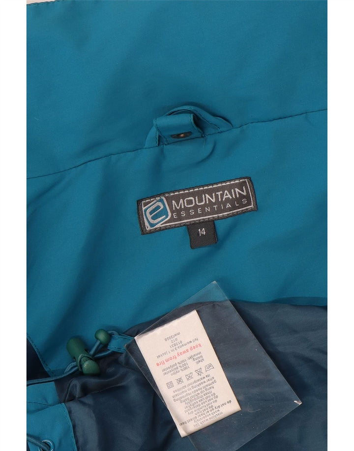 Mountain Essentials Dame Regnjakke UK 14 Stor Blå Nylon