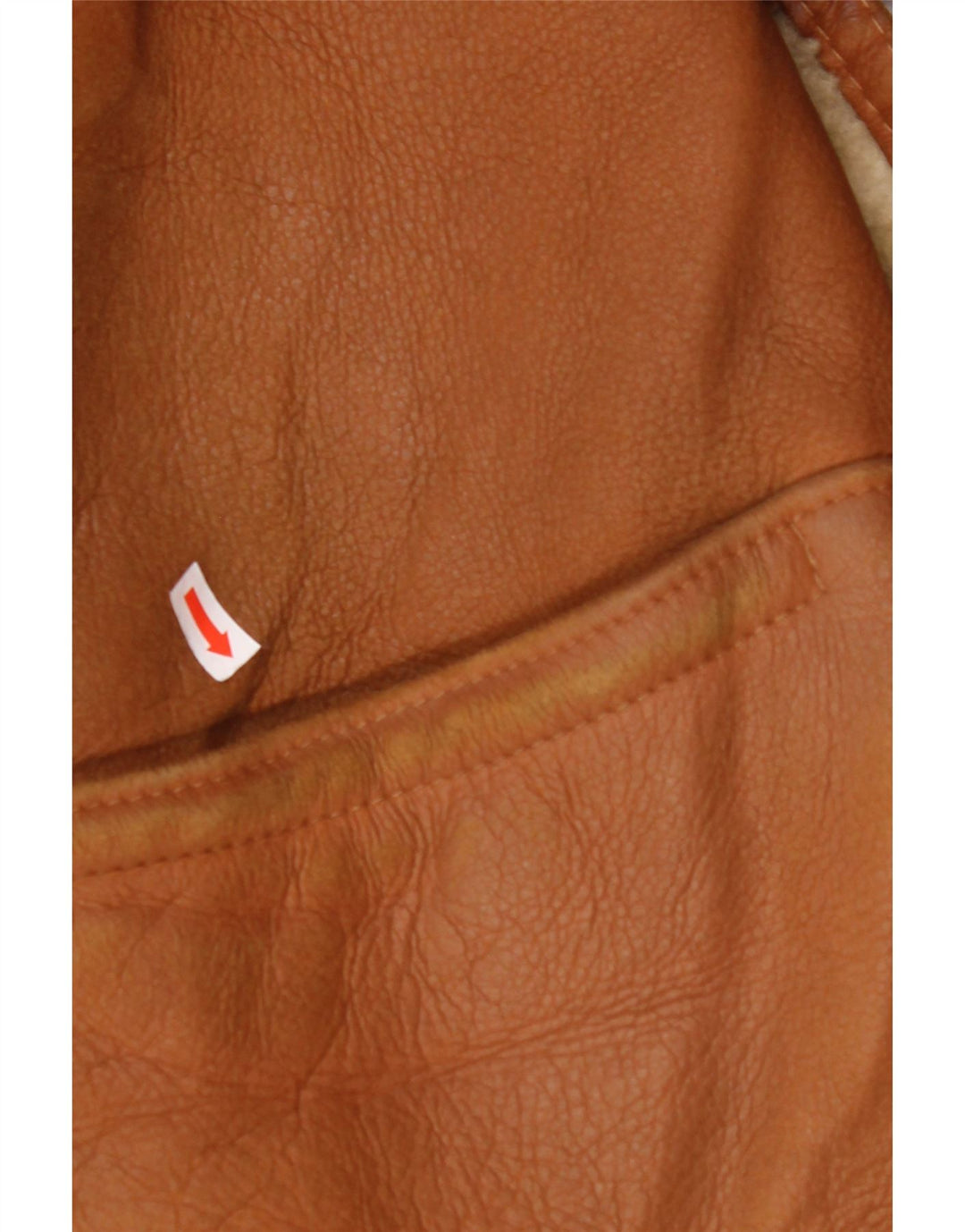 MABRUN Herre Shearling Jacket UK 36 Lille brunt læder