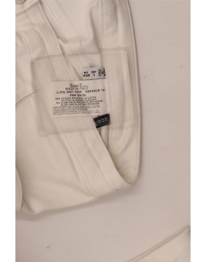 Armani Jeans Dame Bootcut Jeans IT 48 XL W32 L32 Hvid Bomuld