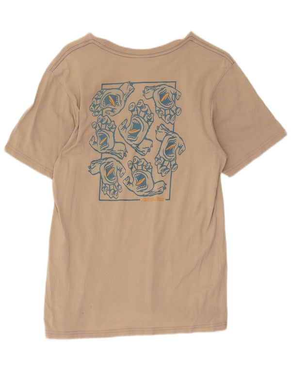 Santa Cruz Boys Grafisk T-Shirt Top 15-16 år Beige Bomuld