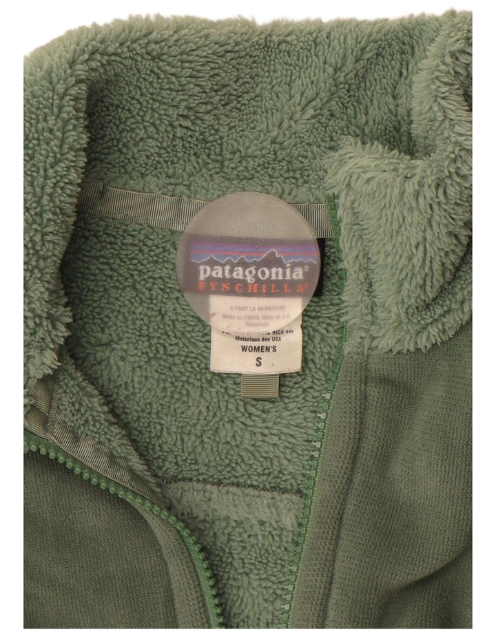 Patagonia Sherpa træningsdragt topjakke til kvinder UK 10 Lille grøn polyester