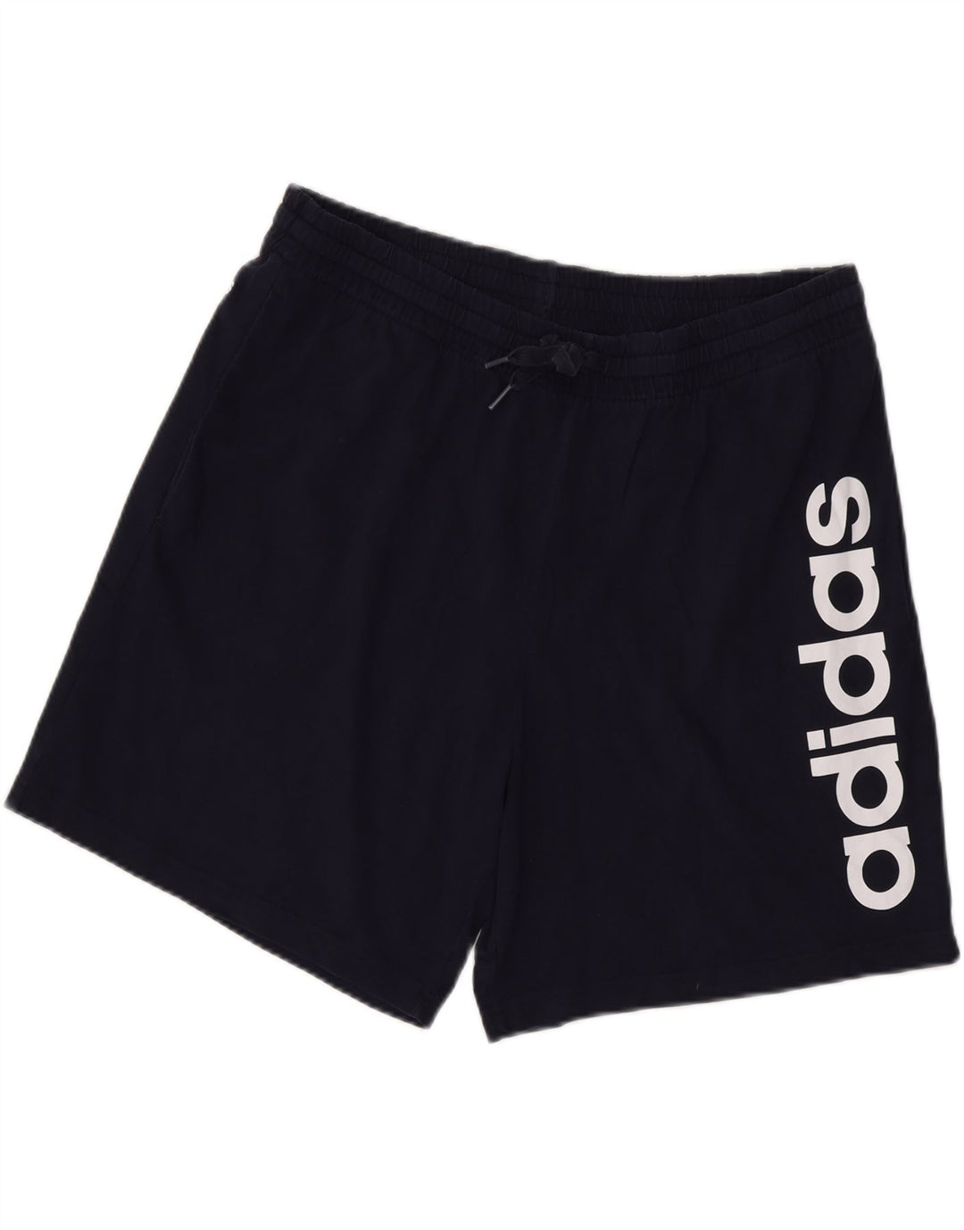 ADIDAS grafiske sportsshorts til mænd XL marineblå bomuld