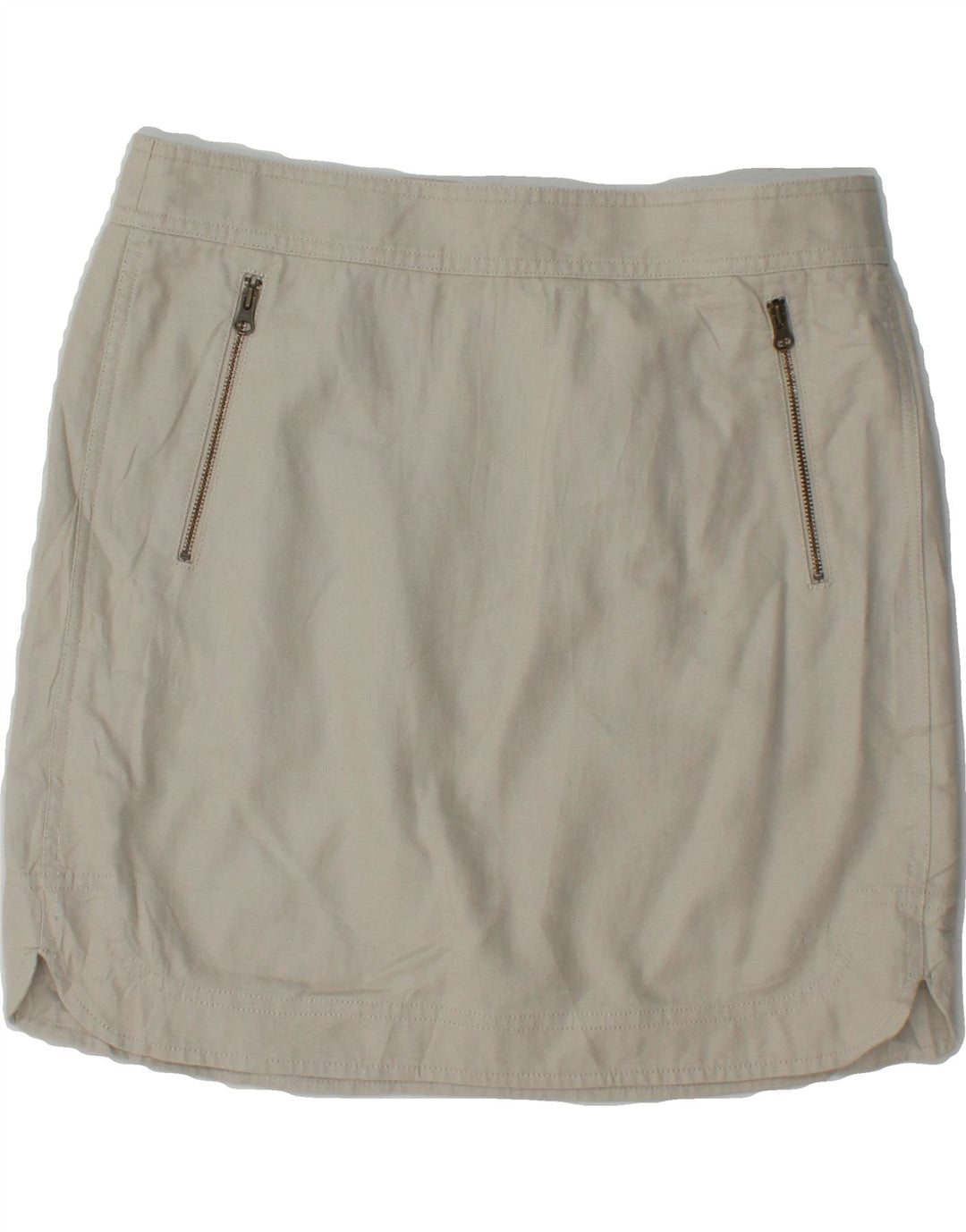 J. CREW Womens Mini Skirt US 4 Small W30 L17 Beige Cotton Vintage J. Crew and Second-Hand J. Crew from Messina Hembry 