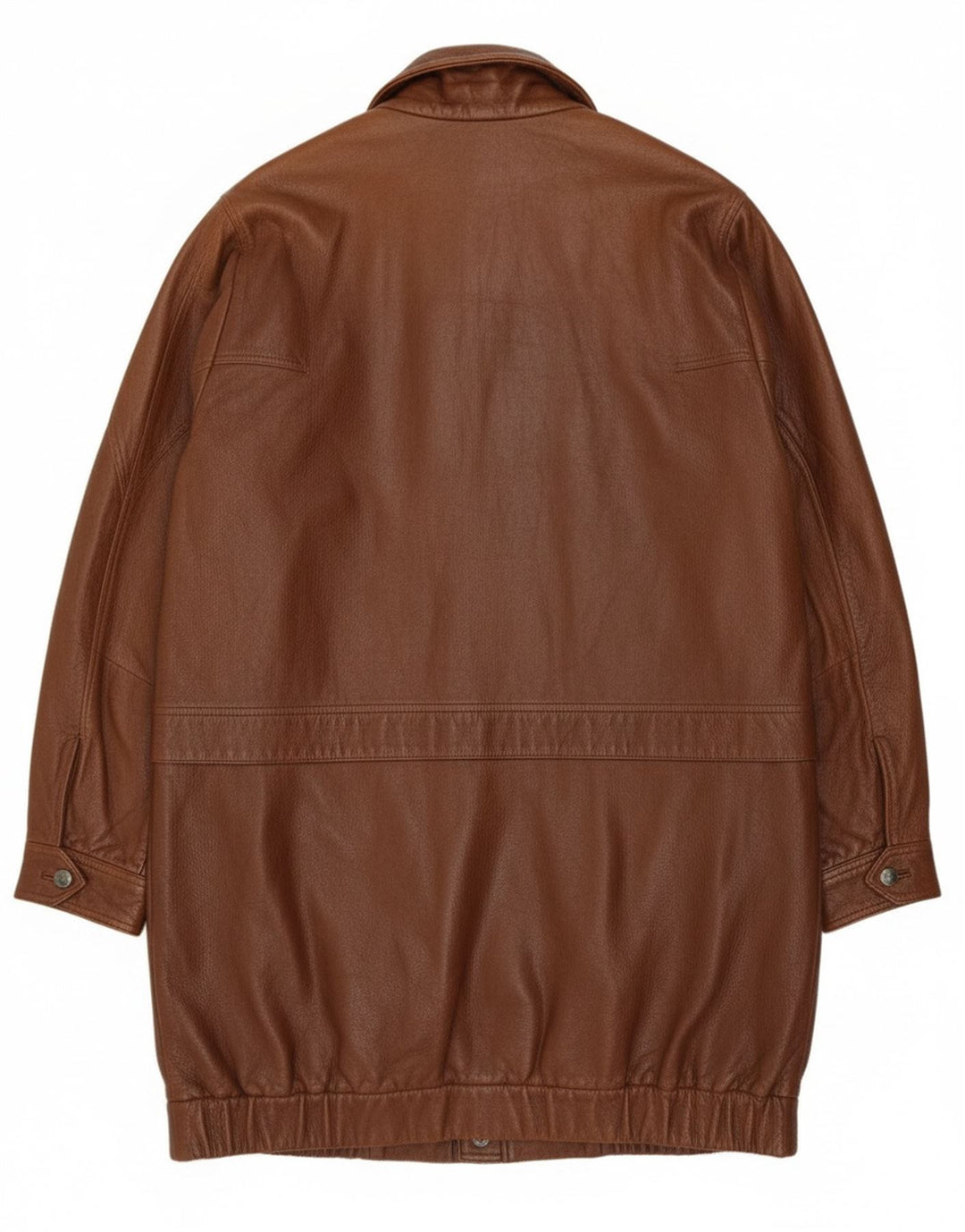 Etienne Aigner Herre Loose Fit Læderfrakke UK 40 Large Brown Læder