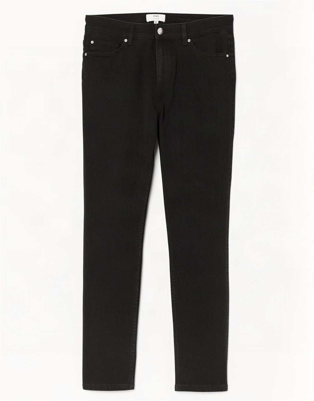Marks & Spencer Kvinder Short Slim Jeans UK 14 Medium W30 L27 Sort Bomuld