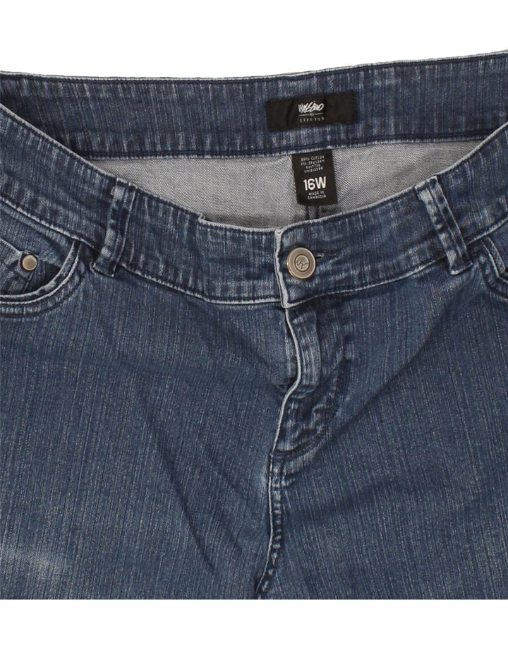 MOSSIMO Womens Stretch Denim Shorts US 16 2XL W36 Blue Cotton Vintage Mossimo and Second-Hand Mossimo from Messina Hembry 