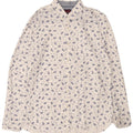 Superdry Herre Regular Fit skjorte XL Hvid blomstret bomuld