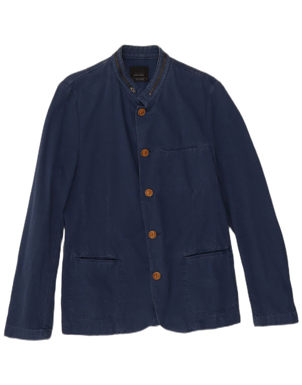 Zara Herre 5-knaps blazerjakke UK 38 Medium Navy Blue
