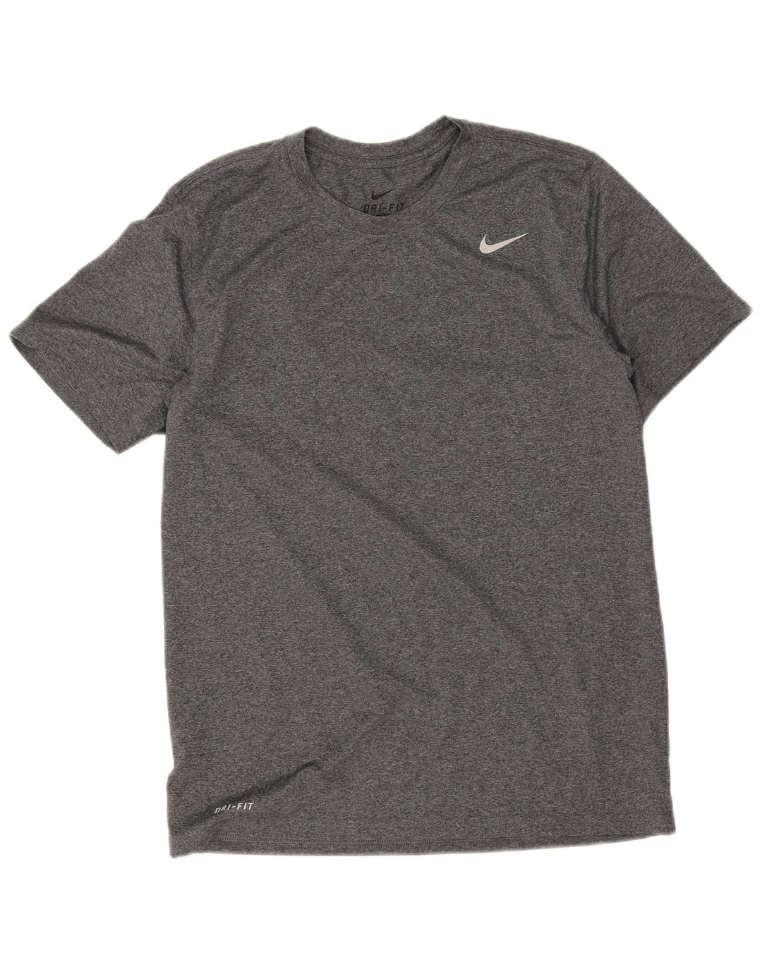 Nike Herre Dri Fit T-shirt Top Stor grå Flecked Polyester