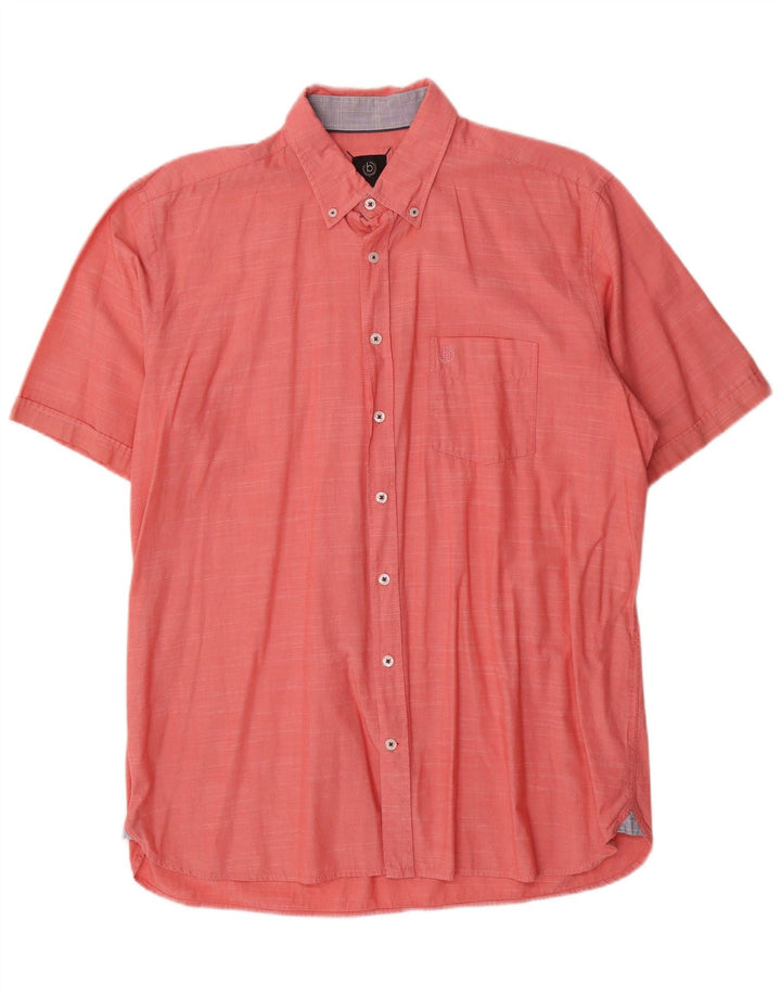 Bugatti Kortærmet Herreskjorte Størrelse 41/42 Large Pink