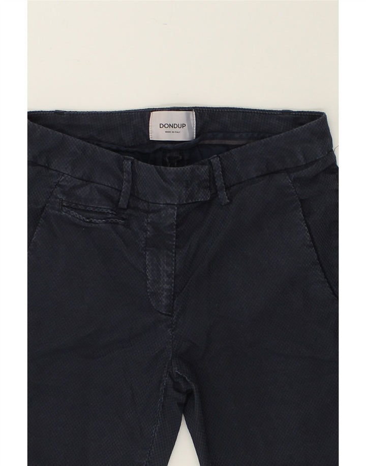 DONDUP Womens Slim Chino Trousers W26 L26  Navy Blue Cotton | Vintage Dondup | Thrift | Second-Hand Dondup | Used Clothing | Messina Hembry 
