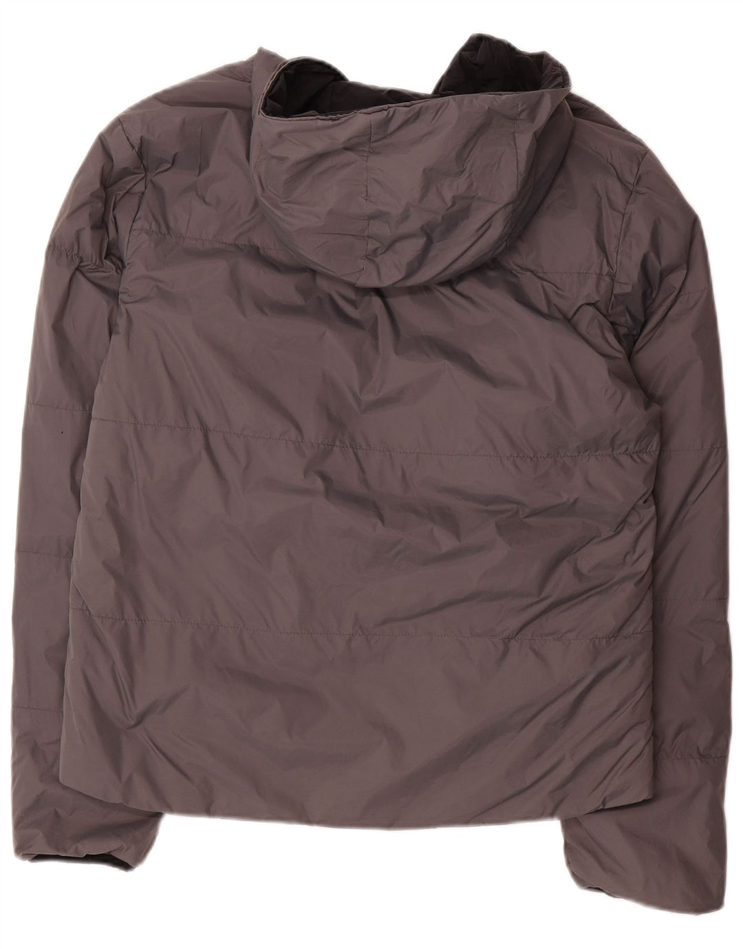 Kappa Dame Hætte Vendbar Polstret Jakke UK 14 Medium Grey Nylon