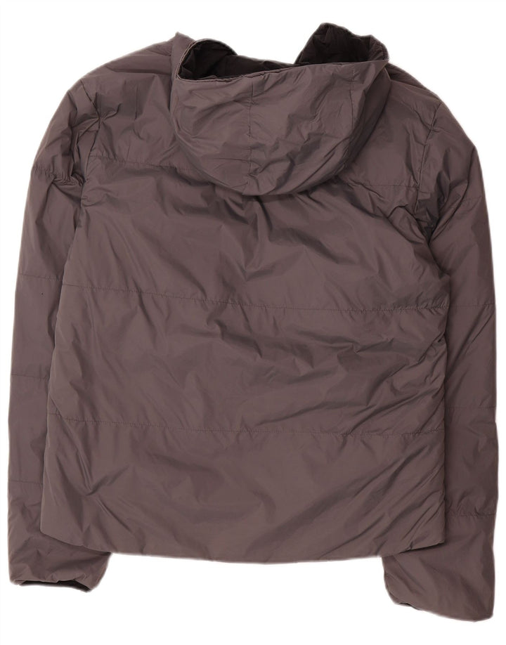 Kappa Dame Hætte Vendbar Polstret Jakke UK 14 Medium Grey Nylon