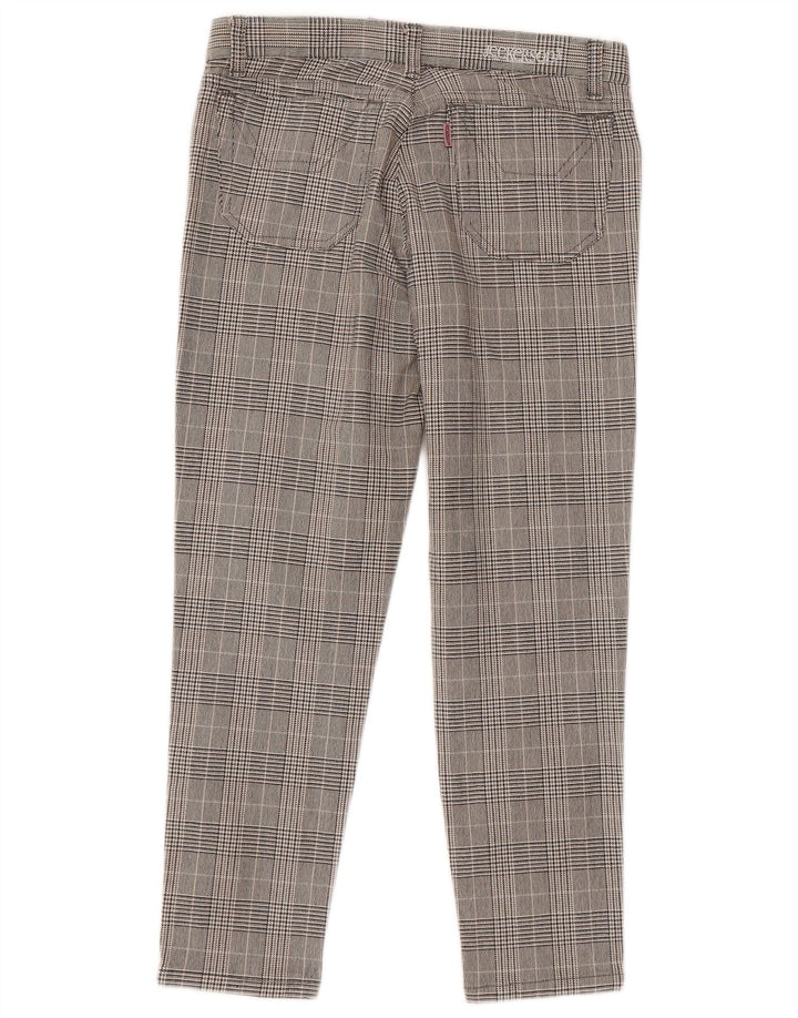 Jeckerson Slim Cropped Bukser til kvinder W26 L25 Grå Houndstooth