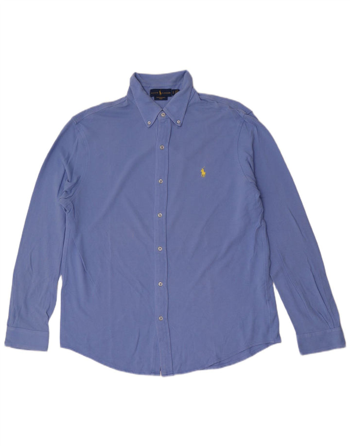 Ralph Lauren herreskjorte stor blå bomuld
